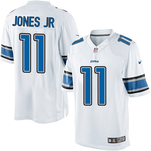 Men's Limited Marvin Jones Jr Nike Jersey White Road - #11 NFL Detroit Lions